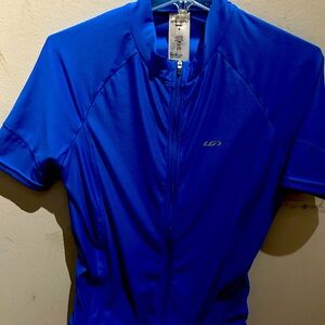 NWT Garnau Men’s Cobalt Blue Athletic Cyclist Short Sleeve Top Size Medium